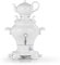 BEEM ODETTE BLANC Samowar - 5 l | Porzellan | 1800 W | 1 L Teekanne mit Sieb Edelstahl | 5 L Heißwasserspender | Türkischer Teekocher | weiß | Zapfhahn