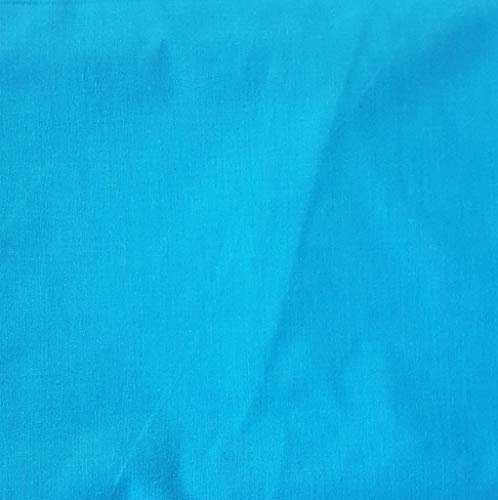 Pingianer 100% Baumwolle Uni Einfarbig Baumwollstoff Kinderstoff Meterware Handwerken Nähen Stoff (Blau, 200x160cm (8,99/m))