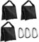 Fotover Sandsack Fotografie Studio Video Heavy Duty Sandsack Sand Tasche for Fotostudio Licht Stehen Boom Arm Kamera Stativ mit Haken,3 Pack(Schwarz)