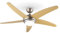 KLARSTEIN Bolero - Ventilateur de plafond 2 en 1, diamètre de 134 cm, lampe avec puissance 55 W, pales en bois, télécommande, 50 dB, 3 vitesses: rapide, moyenne, lente - érable