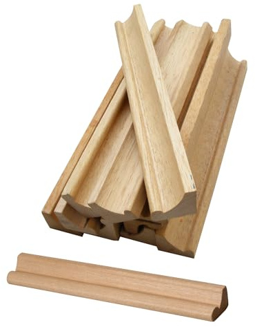 WedDecor Curved Shaped Wooden Letter Tile Stand Mahjong Racks Replacement Piece Holder Alphabet Trays for Spelling Game, Name Tags, Wooden Board Games, Art Craft, 36cm, 4pcs | Racks Replacement Piece Holder Alphabet Trays for Spelling Game, Name Tags, Wooden Board Games, Art Crafts
