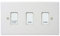 Customised Grid Switch Kitchen Control Panel - 3 Gang (White)