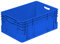 Stabile Eurobox 60x40x27cm Made in Germany | Eurobehälter in verschiedenen Höhen & Farben | Stapelbox ideal für Ordnung, Transport & Lager | Premium Qualität (270 mm, blau)