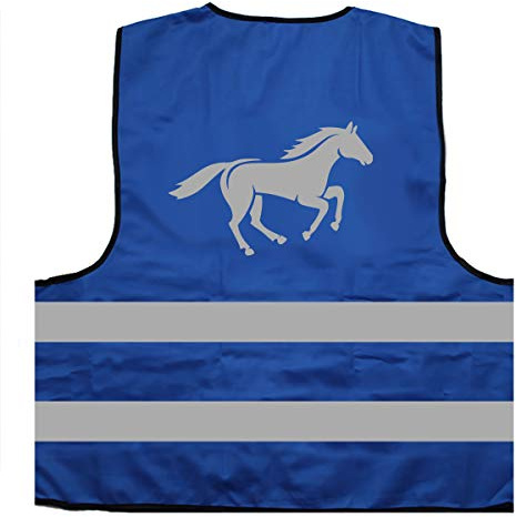 Warnweste - Signalweste - Pferd Reiter - Warnweste mit reflektierendem Aufdruck ID: 401