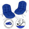 Spatium 2er Set Niedriglehner Auflage abnehmbar Bezug wasserdicht Sitz + Rücken gesteppt Stuhlkissen viele Größen zur Auswahl und Farben(2er Set 40 x 80 x 10cm Blau)