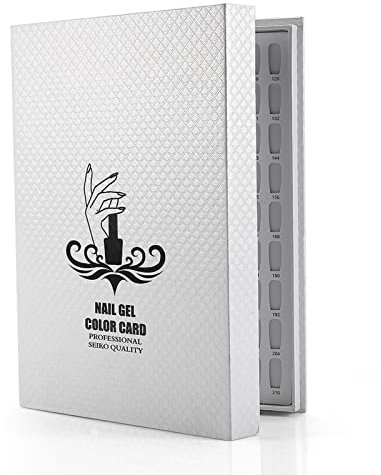216 Colors Nail Polish Gel Swatch Book, Professional Nail Art Color Chart Display for Salon & Home Manicure, Nail Design Sample Catalog with Gel Polish Shades (1#)