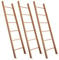 Staboos 3er Set Massiv Holz Handtuchhalter - Handgemachter Badetuchhalter aus Buchenholz - Holzleiter (Naturlackiert)