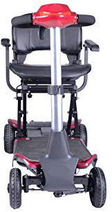 EasyLife Remote Folding Mobility Scooter - 12 Month Warranty - Ultra-Lightweight & Dual Lithium Batteries, Unparalleled Mileage (Red)