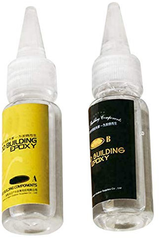 Chahu 2Pcs Fishing Rod Glue Fishing Rod Epoxy Resin AB Glue Transparent Glue for Twine Fishing Rod Accessories