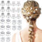 ZAWTR 24 Pcs Épingles à Cheveux en Spirale, Bijoux Mariage Pinces Perle Spirale Bobines de Cheveux, Épingle Marriage Strass Fleur Cristal pour Fête et Bal