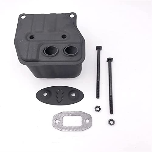 Luxuypon Motosega Due Fori Silenziatore Pezzi di Ricambio Misura Per 45cc 52cc 58cc Per 4500 5200 5800 Catena Saw Silenziatore