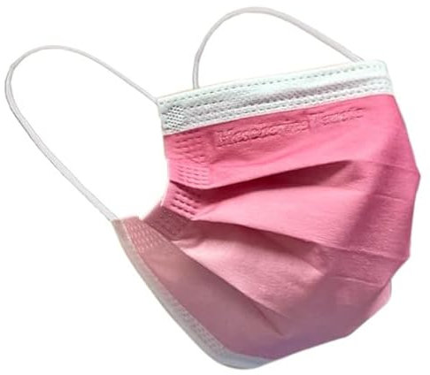 MASCHERINE VENETE - 100 mascherine chirurgiche confezionate in 10 pacchetti da 10 mascherine (SFUMATO ROSA)