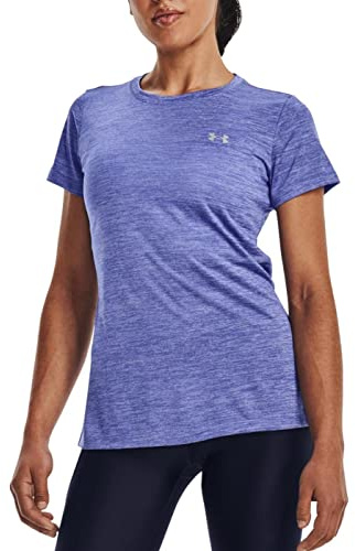 Under Armour Women's Tech Twist T-Shirt Short Sleeves, Baja Blue, XS