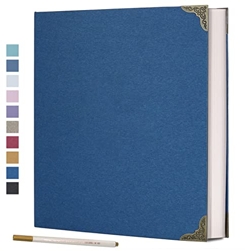 Vienrose Fotoalbum Selbstklebend 60 Seiten Hardcover mit DIY Scrapbooking Kit 3 Ringe Papier Scrapbook für Liebhaber Freunde Kinder Jahrestag Hochzeit Geschenk