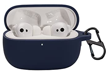 BoLuo Case for Honor Earbuds 3 Pro with Carabiner, Silicone Anti-fall Earphone Cover Skins Pounch,Protective Cover Shockproof Shell for Honor Earbuds 3 Pro TWS Wireless Bluetooth Earphone (blue)
