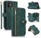 UEEBAI Case for iPhone 11 6.1 inch, 9 Card Slots Retro Leather Wallet Shockproof Flip Cover with Hand Strap Card Slots Zipper Pocket Kickstand Handbag Magnetic Closure - Vintage Green