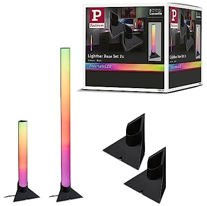 Paulmann 78874 Zubehör EntertainLED Lightbar Standfuß 132x67mm Schwarz Aluminium, Kunststoff