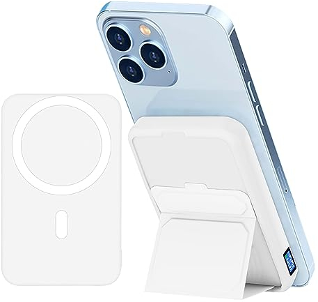 LUCKYDUO - Banco de energía inalámbrico magnético de 10000 mAh para Carga inalámbrica MagSafe, Carga rápida PD de 22,5 W, Cargador portátil con Soporte Plegable, para iPhone 16/15/14/13/12