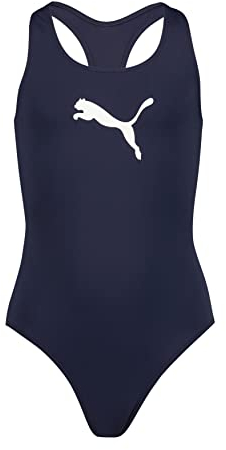 PUMA Mädchen Swimsuit Badebekleidung, Navy, 164 EU