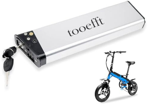 Tooefft 36V DCH-014 Battery for Folding Electric Bike ANCHEER AM1908 36Volt 7.5Ah 8.7Ah 8Ah 10.4Ah 12.8Ah 14Ah Battery for eBike ADO A16 LANKELEISI A6 ALX-014 (36V 10.5Ah 325mm)