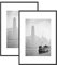 SILD A3 Poster Frame - Aluminium Black Picture Frame A3 with Mount for A4 Frame Certificate Frame Set of 2