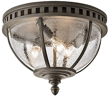 meineWunschleuchte Deckenleuchte im Jugendstil für Innen & Außen, Anthrazit Ø30,5cm