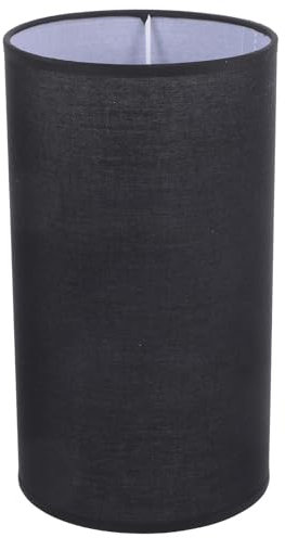 HOMSFOU Cylindre Abat-Jour Tissu Tambour, Construction Araignée, Remplacement Lin Lumière Couverture Pour Table Lampadaire Noir 5.50X5.50X9.82 Pouces