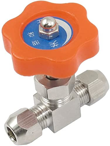 XYZOOM Roter Kunststoffgriff 6mm Auslass Einlass pneumatisches Absperrventil(6c072 1547b e5652 f8bd4 31484 c4f3f