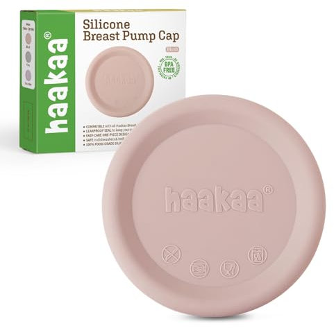 haakaa Manual Breast Pump Cap (Blush) - Made of Premium Grade Silicone, Suitable for All haakaa Breast Pump