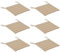 Outsunny Lot de 6 Coussins de Chaise de Jardin, Coussins extérieur capitonné, Grand Confort cm avec Attaches, dim. 40L x 40l cm Kaki