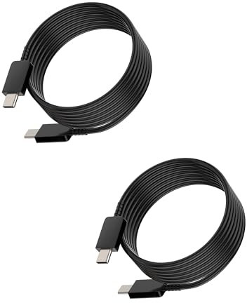 Cavo da USB C a USB C, lungo 2 m, 60 W, super ricarica (2 pezzi), cavo di ricarica rapida da auto Thunderbolt per Apple iPhone15 Pro Max per iPad MacBook compatibile per Samsung Galaxy S23 S22 S21 S20