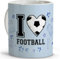 LolaPix Tazza da calcio. Allenamento di calcio. Regali per sportivi. Tazze originali da regalare. Tazza in ceramica da 330 ml. Calcio