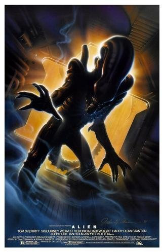 A6292 Poster mit Alien-Filmkreatur, 28 x 43 cm