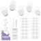 Nagelfolie UV Härtend - 28 Stück French UV Gel Nagelfolien Selbstklebend Nail Sticker French Tip Gel Strips Nagellack Aufkleber DIY für Damen(Jelly Ombre)