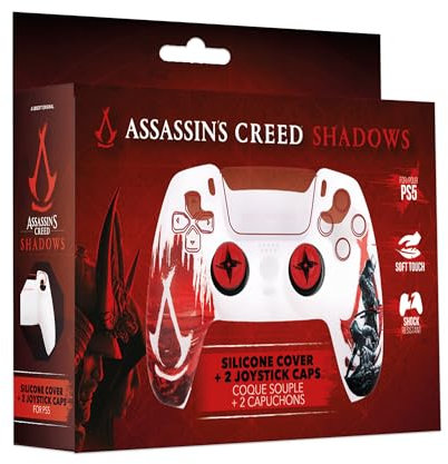 Coque Silicone + grips pour Manette PS5 - Assassin's Creed Shadows