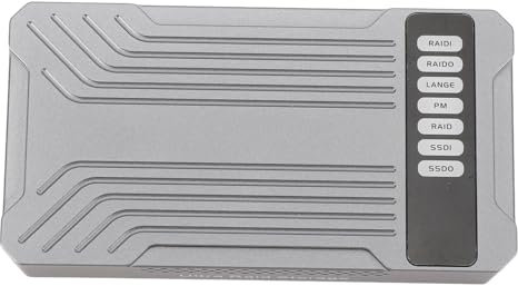 Dual Bay SSD Enclosure for NVMe M.2, Dual Type C USB3.2 GEN2 20Gbps Aluminum Alloy, M Key 2280mm SSD, for, OS X, PM and LARGE