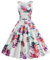 Générique Robe Vintage Femme Années 40 50 60 Pin up Robe de Soirée Cocktail Cérémonie Style Rockabilly Swing Plissé Col V sans Manche A-Line Taille Haute Ete
