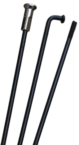 Geeignet für Fahrräder, 13 G, Durchmesser 2,3 mm, Länge 102–256 mm, Speichen #45 Stahl + Nippel, 36 Stück/Packung