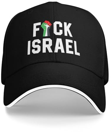 KWQDOZF Fuck Israel Hat Free Palästina Wir Werden verlassen Save Gaza Baseball Cap Schwarz