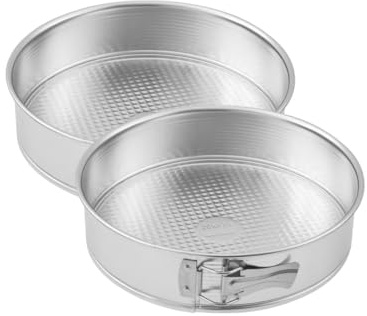 Zenker 9341850B88 Ensemble de 2 Moules à manqué à charnière 28 cm Silver Kuchenform, Stahl_etame, grau