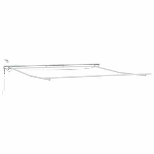 vidaXL Markisenrahmen Weiß 450 x 350 cm Aluminium