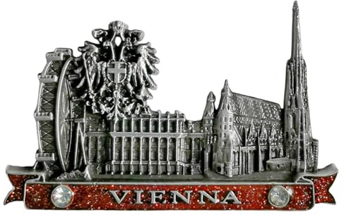 3D-Kühlschrankmagnet, Motiv: Wien, Österreich, Reise-Souvenir, Stadtattraktionen, Kühlschrank-Dekomagnete, dreidimensionale Dekoration für Zuhause, Küche