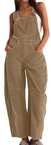 shownicer Salopette Donna Pantaloni Lunghi Con Bretella Pagliaccetti Casual Salopette Con Tasche A Cachi L