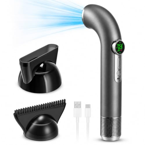 Normodic Cordless Hair Dryer, Rechargeable Hair Dryers Portable, 15600mAh Battery Operated, 300W Wireless Hairdryer, 4 Speed & 3 Temp Settings, USB Blow Dryer, 11,0000 RPM Speed, for Travel, Camping