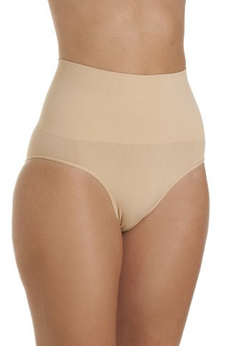 Camille Womens Ladies Beige Seamfree Shapewear Comfort Control Support Briefs