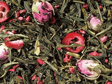 aromatisierter Grüner Tee - Sencha - CRANBERRY ROSE - 1kg