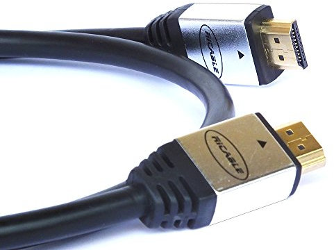 Ricable Premium S03 - 3 Metri - Cavo HDMI 1.4 Certificato High Speed 3D con Ethernet - Qualità Hi-Fi per il collegamento AV HD con conduttori in Rame OFC e contatti dorati. Design Italiano e Garanzia a Vita on-Site