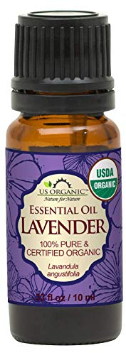 US Organic 100% Pure Lavender Essential Oil, Directly sourced from Bulgaria, USDA Certified Organic, Undiluted, for Diffuser, Humidifier, Massage, Skin, Hair Care, Non GMO, 10 ml