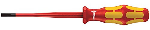 Wera 05020129001 0.8 x 4 x 100 mm 160 iSS VDE Insulated Screwdriver for Slotted Screws - Silver