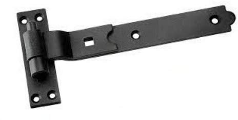 Wyre Direct Gate Hinges Cranked Hinges Design, Heavy Duty Gate Hinges for Wooden Gates - Stable Door Hinges, Hook and Band Gate Hinges for Secure Fittings - Black Gate Hinges 450mm (18) Single